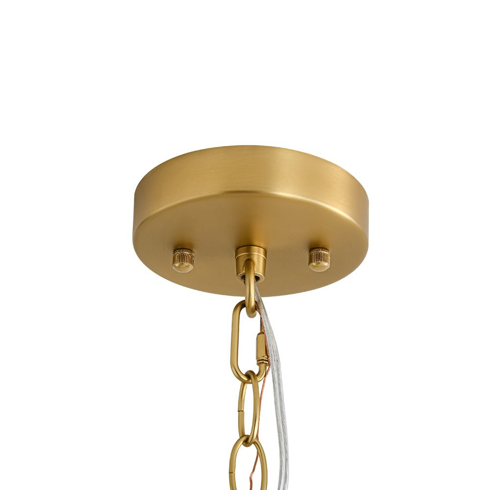 French Farmhouse Brass 2-Tier Candle Style Chandelier
