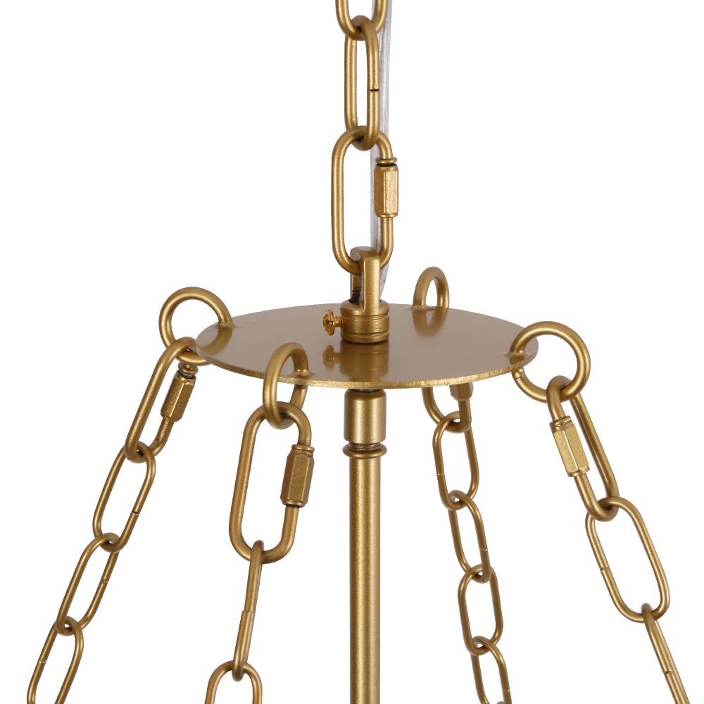 French Luxe Brass Bloom Crystal Floral Basket Chandelier
