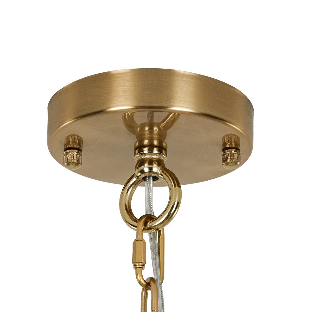 French Luxury Brass Crystal Drum Cage Chandelier