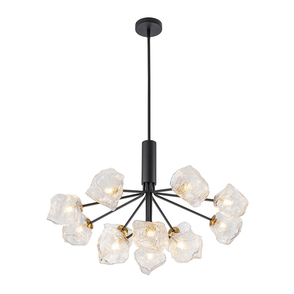 Funky Eclectic Frozen Icy Style Black Sputnik Chandelier