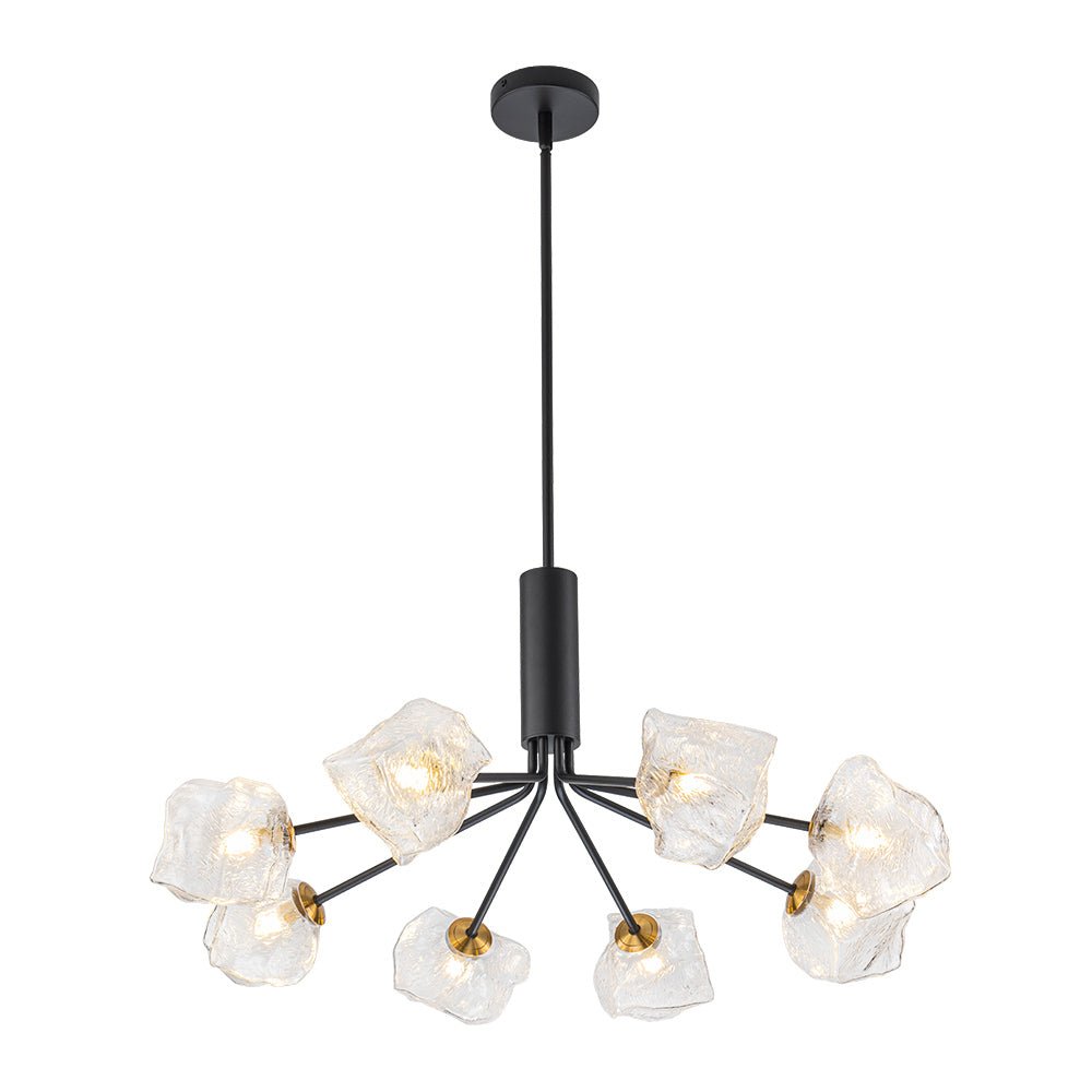 Funky Eclectic Frozen Icy Style Black Sputnik Chandelier