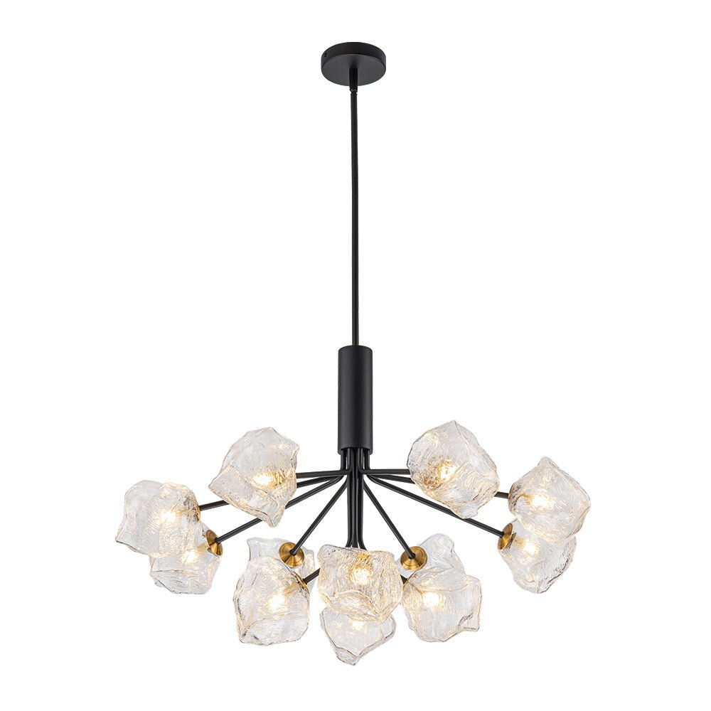 Funky Eclectic Frozen Icy Style Black Sputnik Chandelier