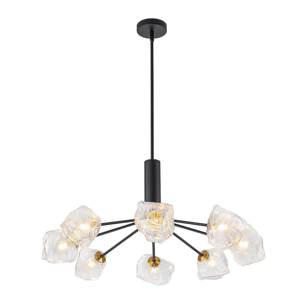 Funky Eclectic Frozen Icy Style Black Sputnik Chandelier