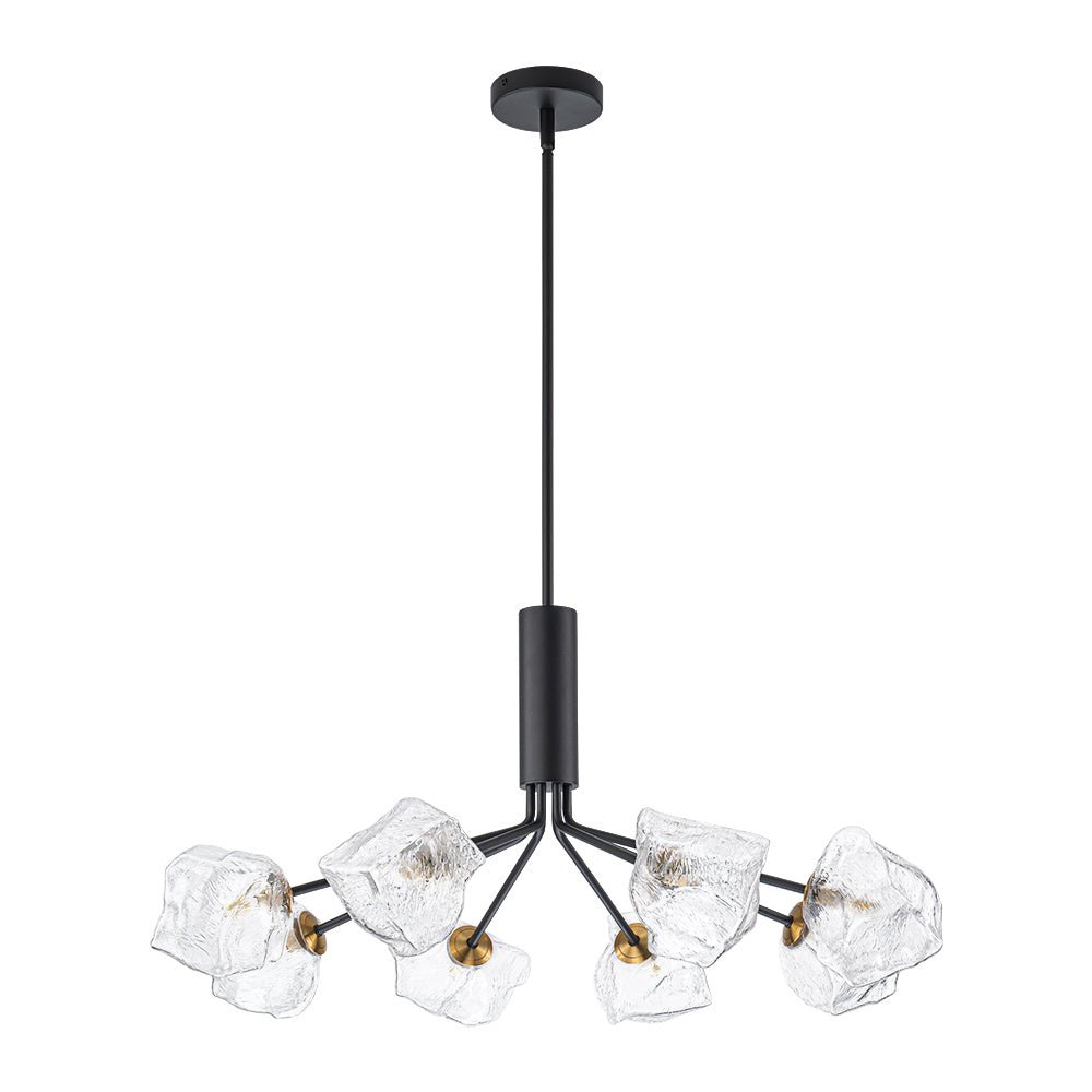 Funky Eclectic Frozen Icy Style Black Sputnik Chandelier