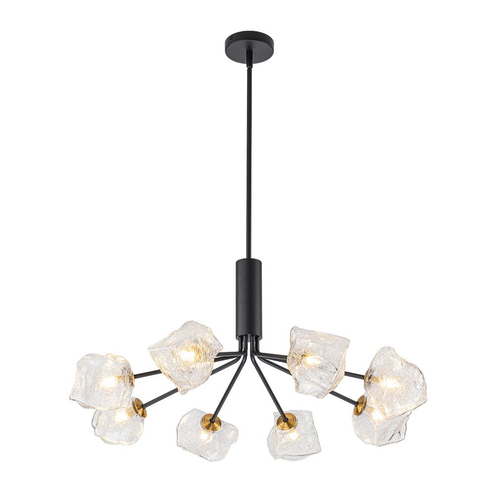 Funky Eclectic Frozen Icy Style Black Sputnik Chandelier