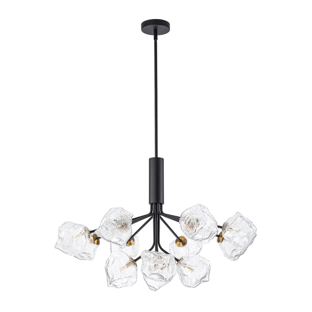 Funky Eclectic Frozen Icy Style Black Sputnik Chandelier