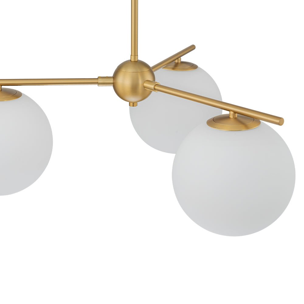 Funky Linear Sputnik Opal Glass Globe Tier Bubble Chandelier