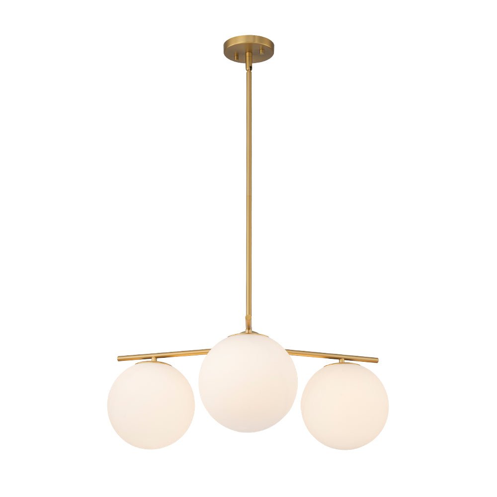 Funky Linear Sputnik Opal Glass Globe Tier Bubble Chandelier