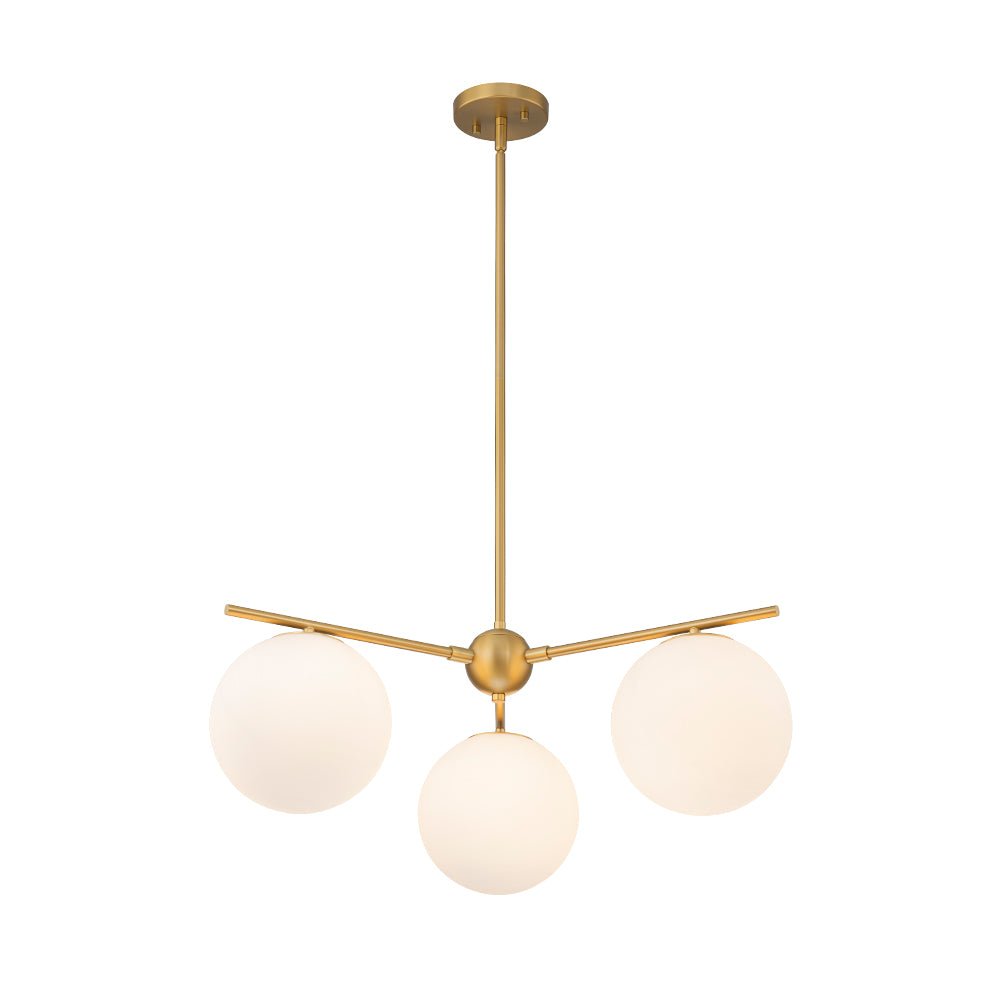 Funky Linear Sputnik Opal Glass Globe Tier Bubble Chandelier