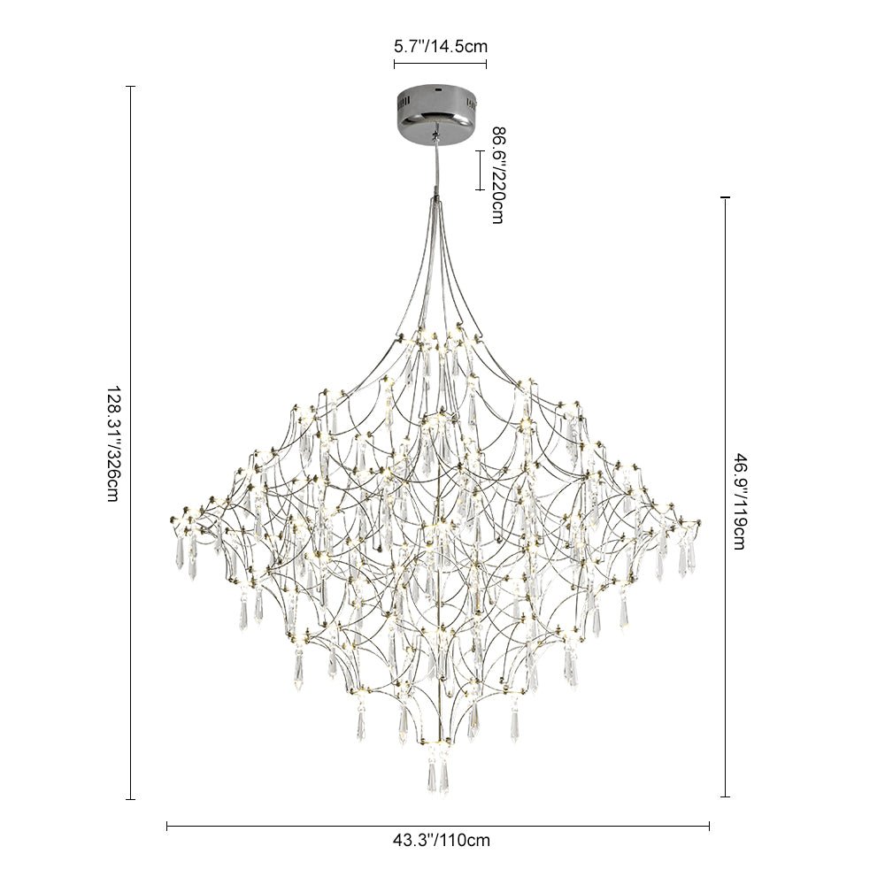 Galaxy Glam Luxury LED Starlight Crystal Chandelier