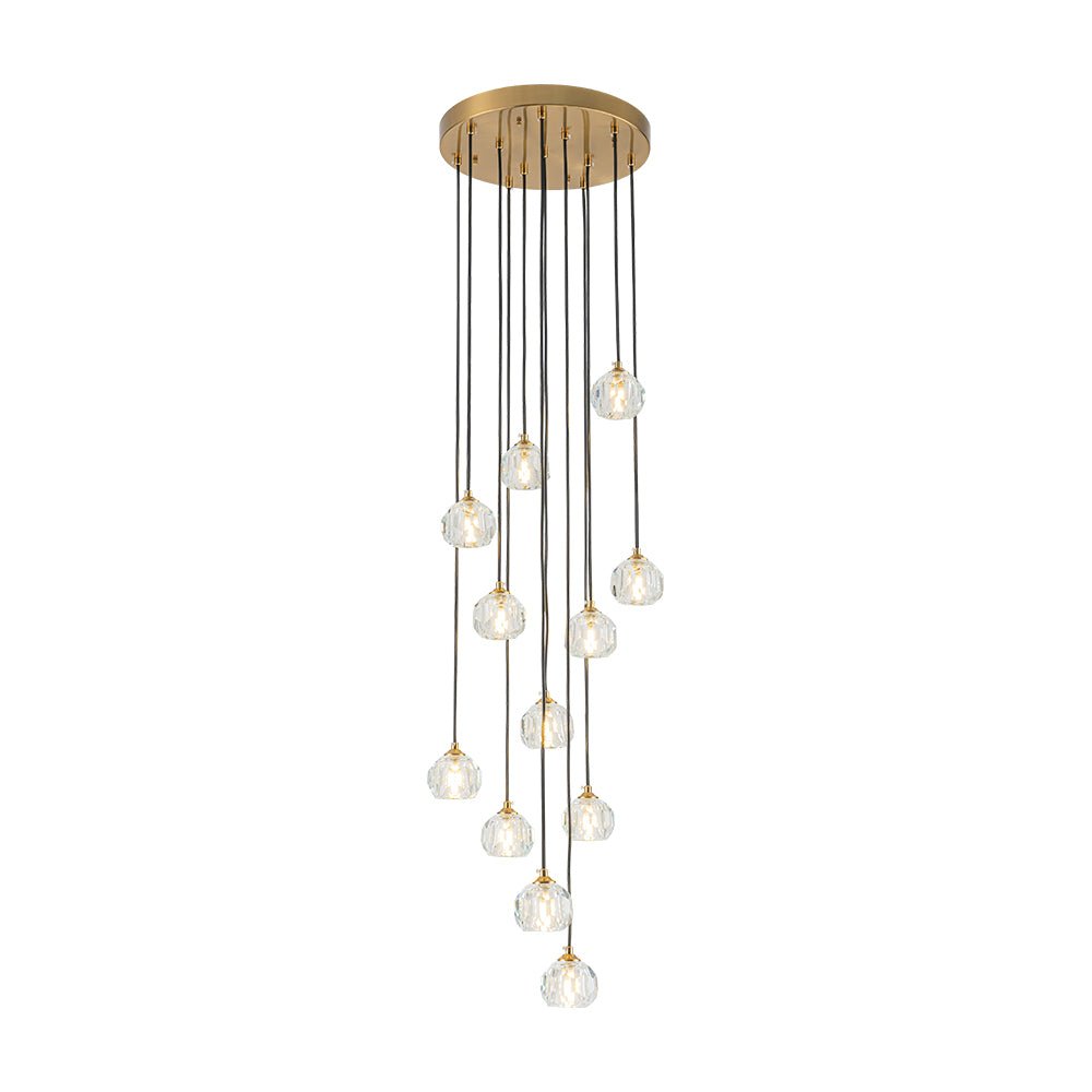 Glam 12-Light Cluster Cutting Crystal Pendant Chandelier