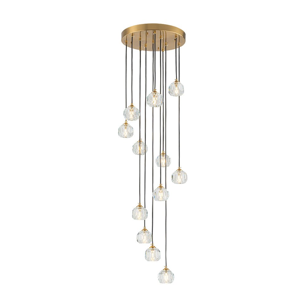 Glam 12-Light Cluster Cutting Crystal Pendant Chandelier