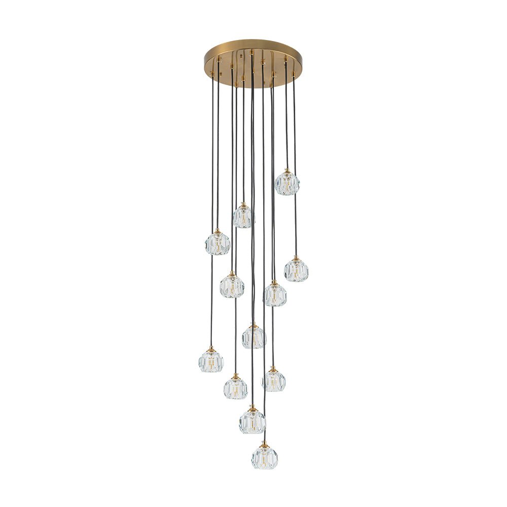 Glam 12-Light Cluster Cutting Crystal Pendant Chandelier