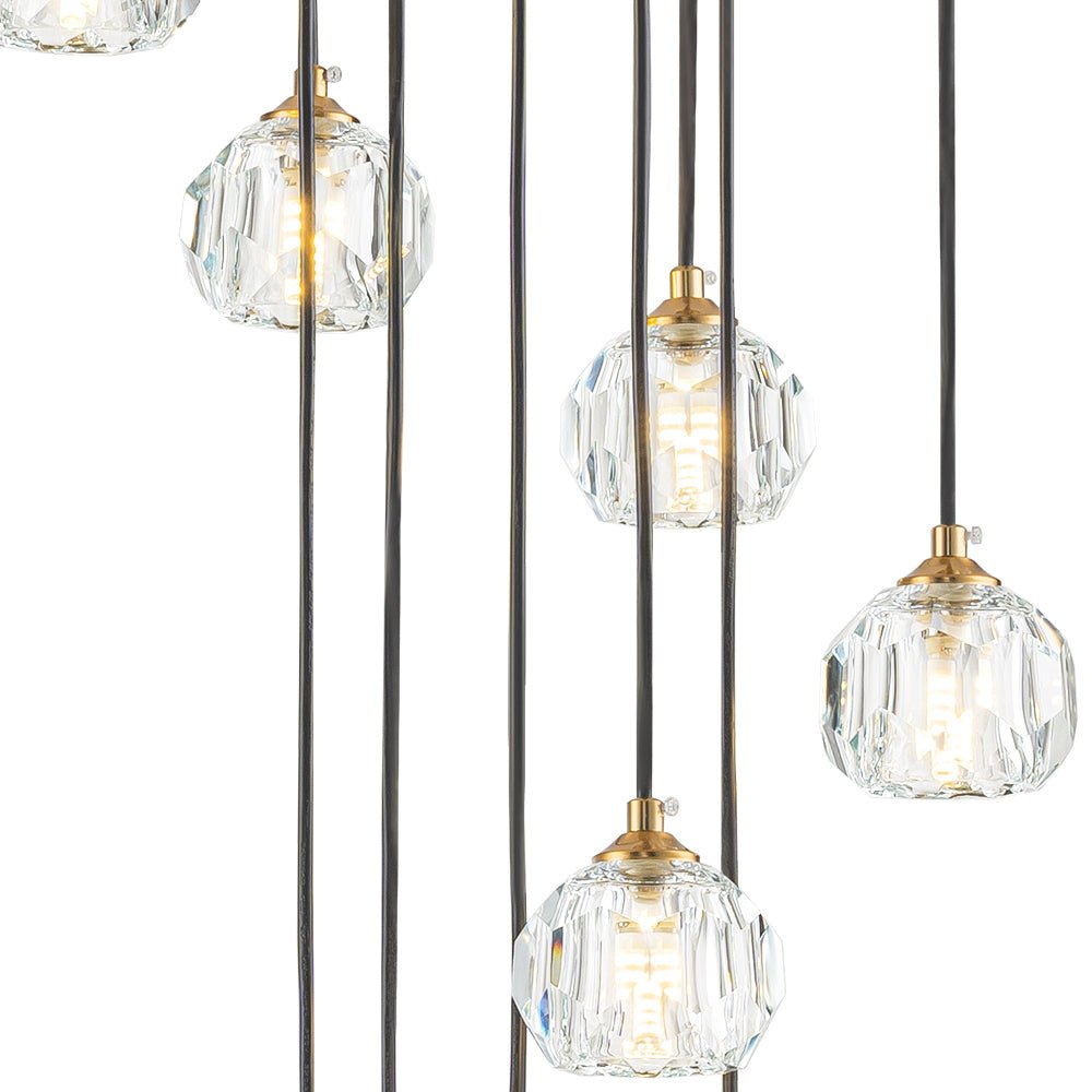 Glam 12-Light Cluster Cutting Crystal Pendant Chandelier