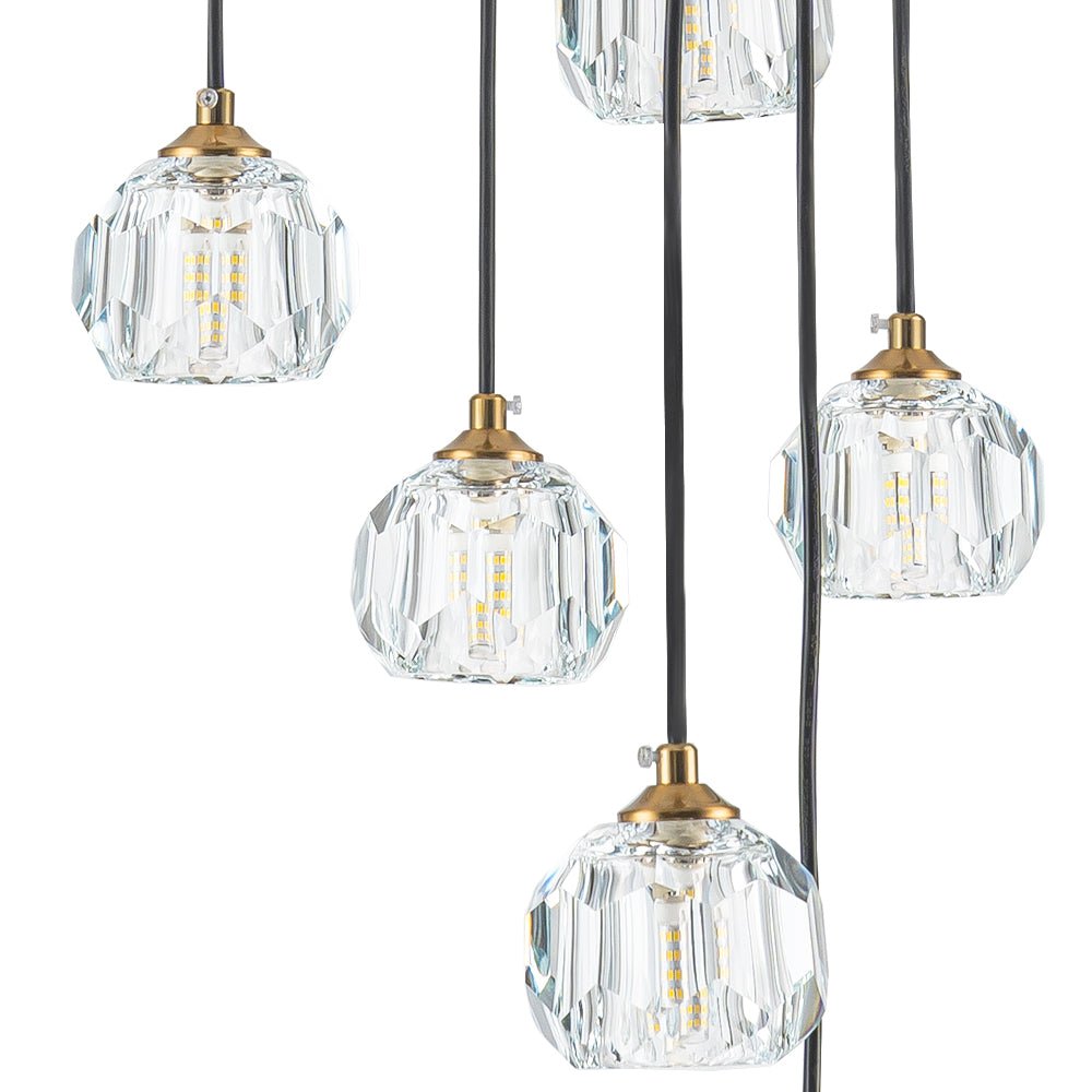Glam 12-Light Cluster Cutting Crystal Pendant Chandelier