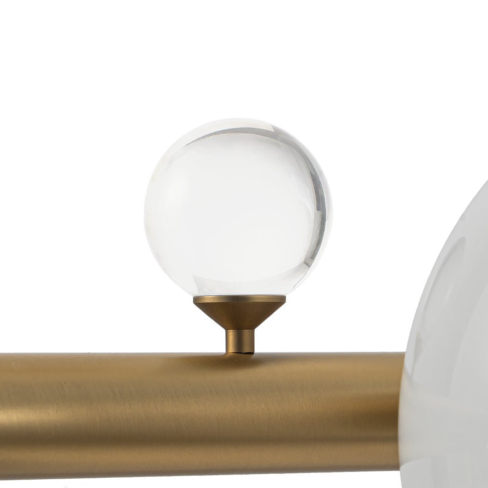 Glam 12-Light Shine Opal Glass Globe Linear Island Chandelier