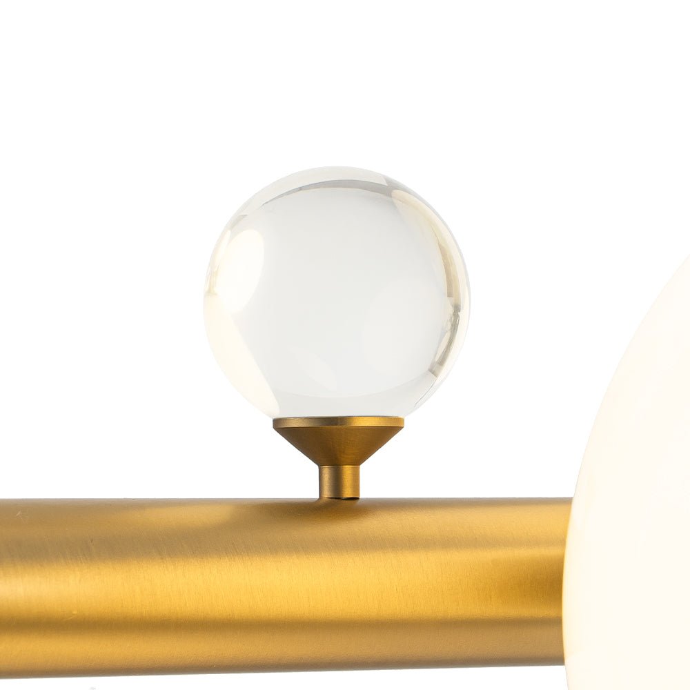 Glam 12-Light Shine Opal Glass Globe Linear Island Chandelier