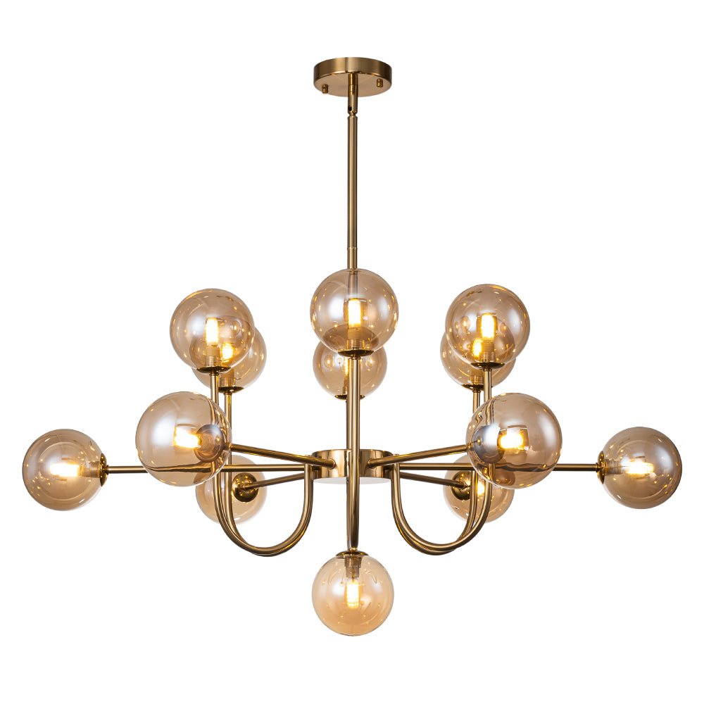 Glam 13-Light Sputnik Glass Globe Bubble Chandelier