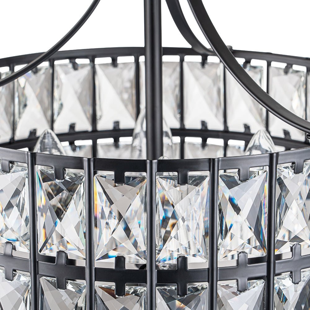 Glam 4-Light Drum Crystal Ceiling Light