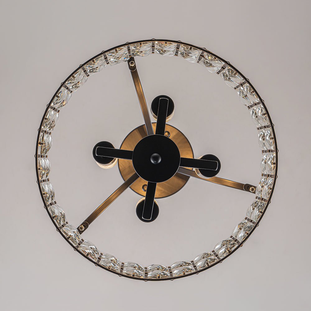Glam 4-Light Drum Crystal Ceiling Light