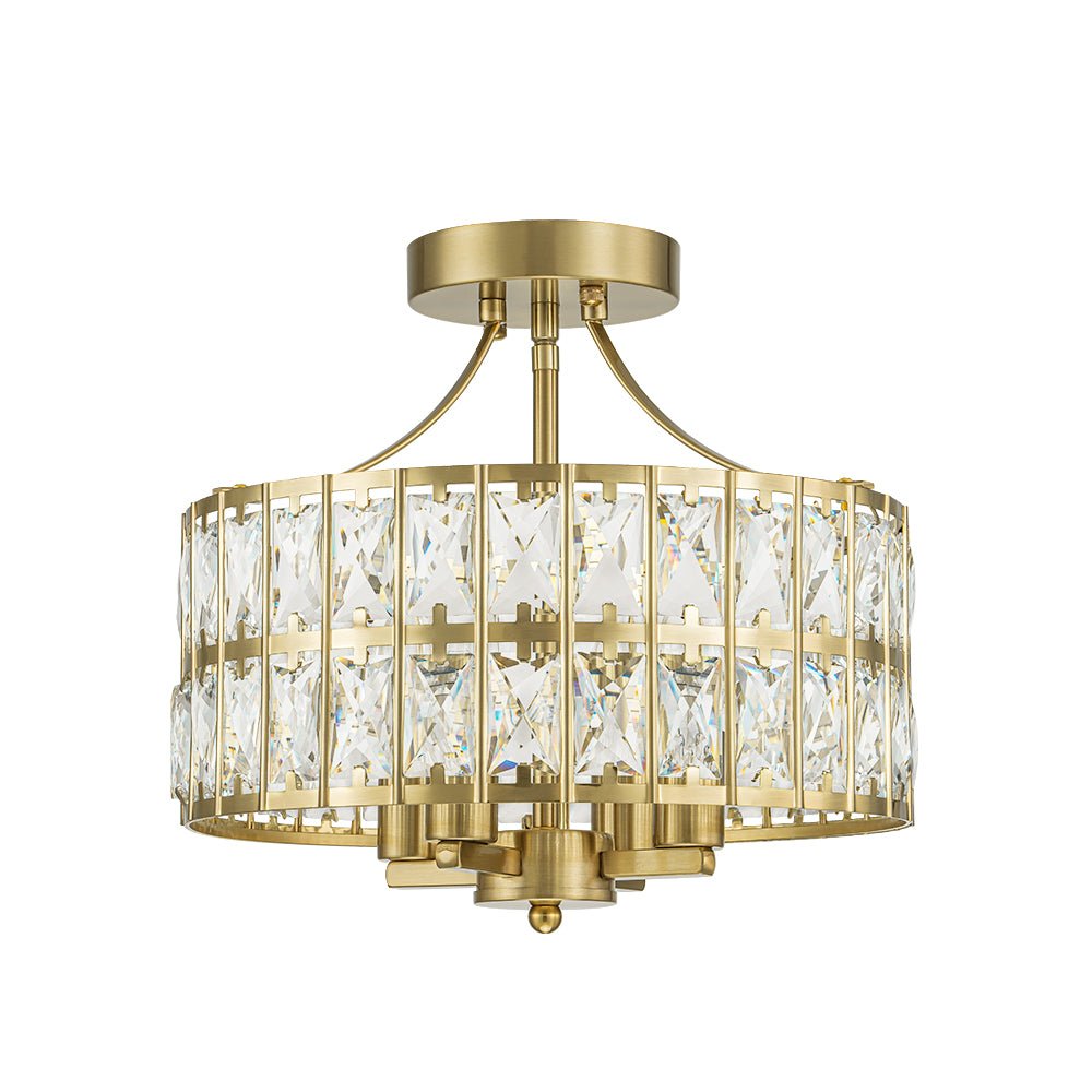 Glam 4-Light Drum Crystal Ceiling Light