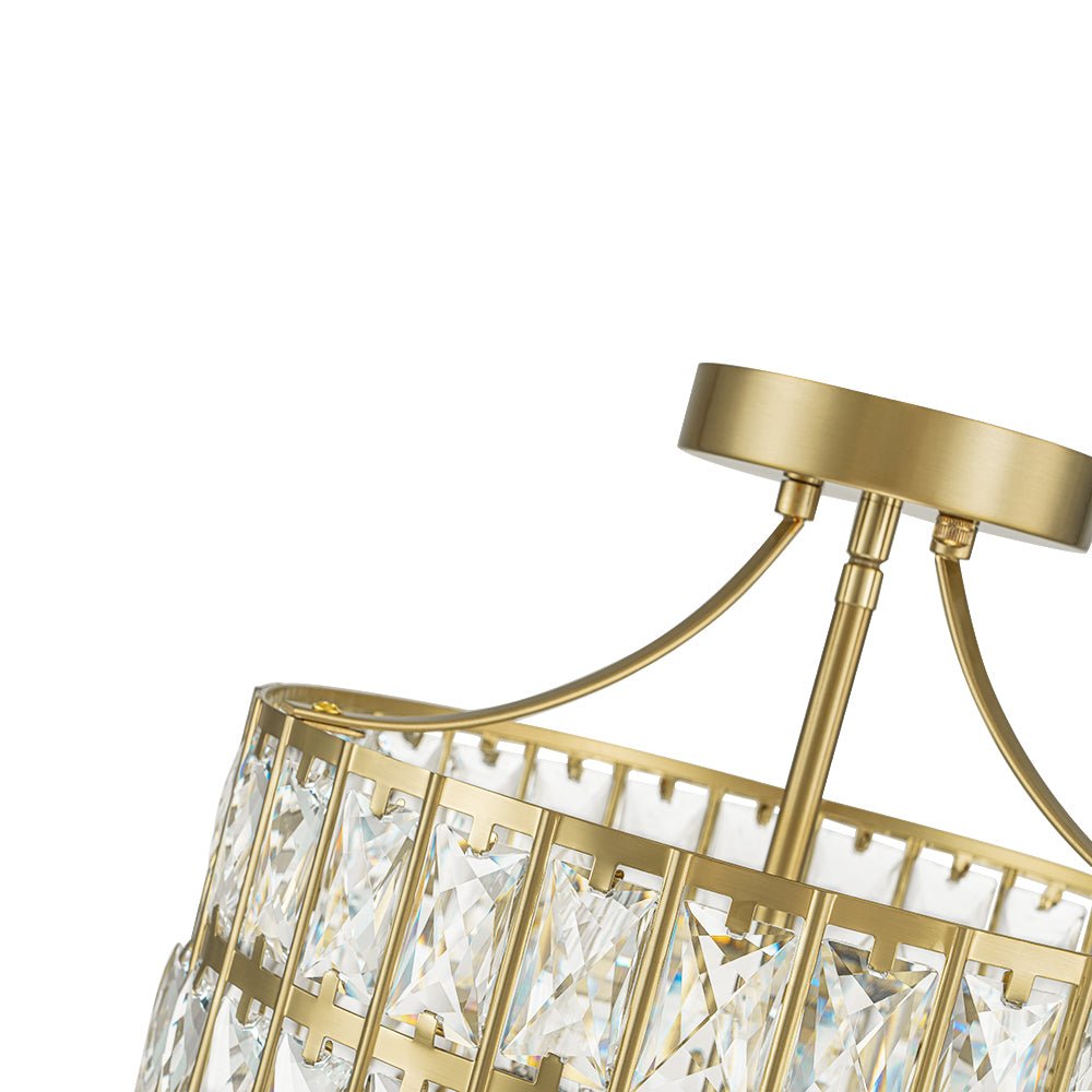 Glam 4-Light Drum Crystal Ceiling Light