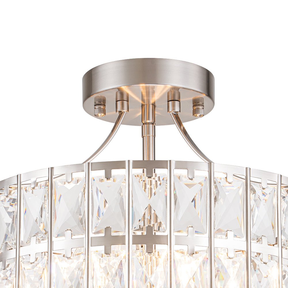 Glam 4-Light Drum Crystal Ceiling Light