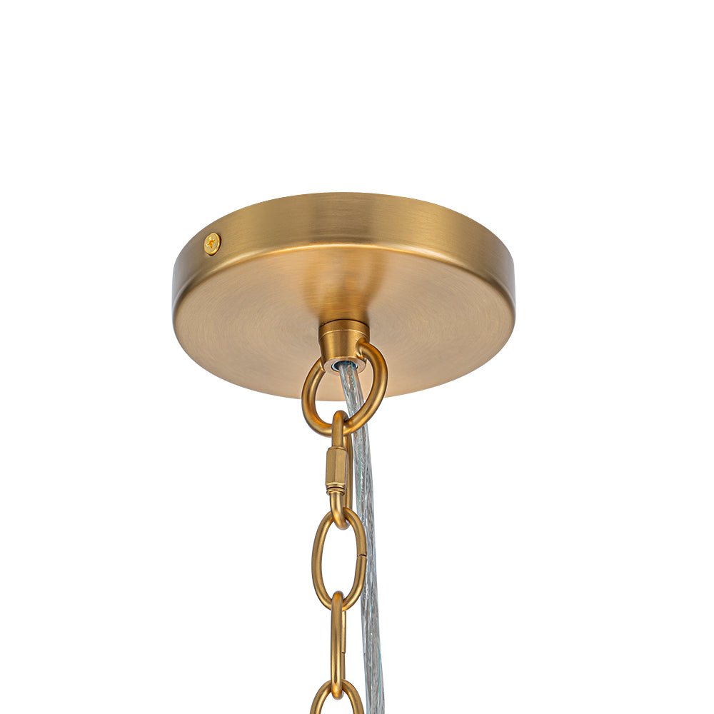 Glam Blue Iridescent Swirl Glass Round Tiered Chandelier
