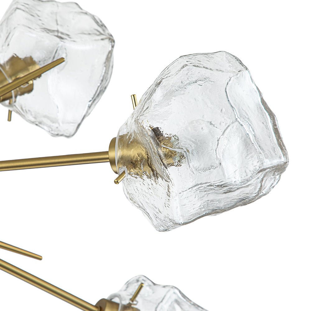 Glam Brass 12-Light Frozen Ice Style Sputnik Chandelier