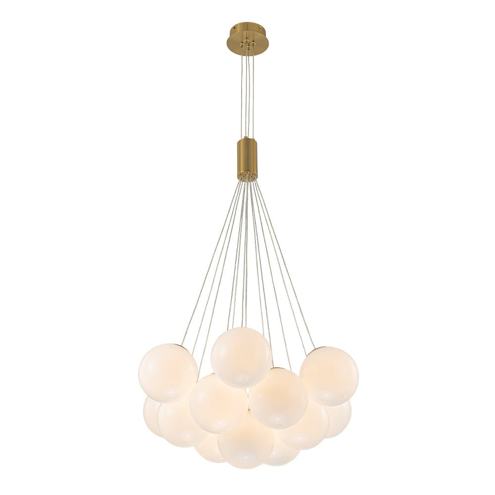 Glam Shine Opal Glass Globe Cluster Bubble Chandelier