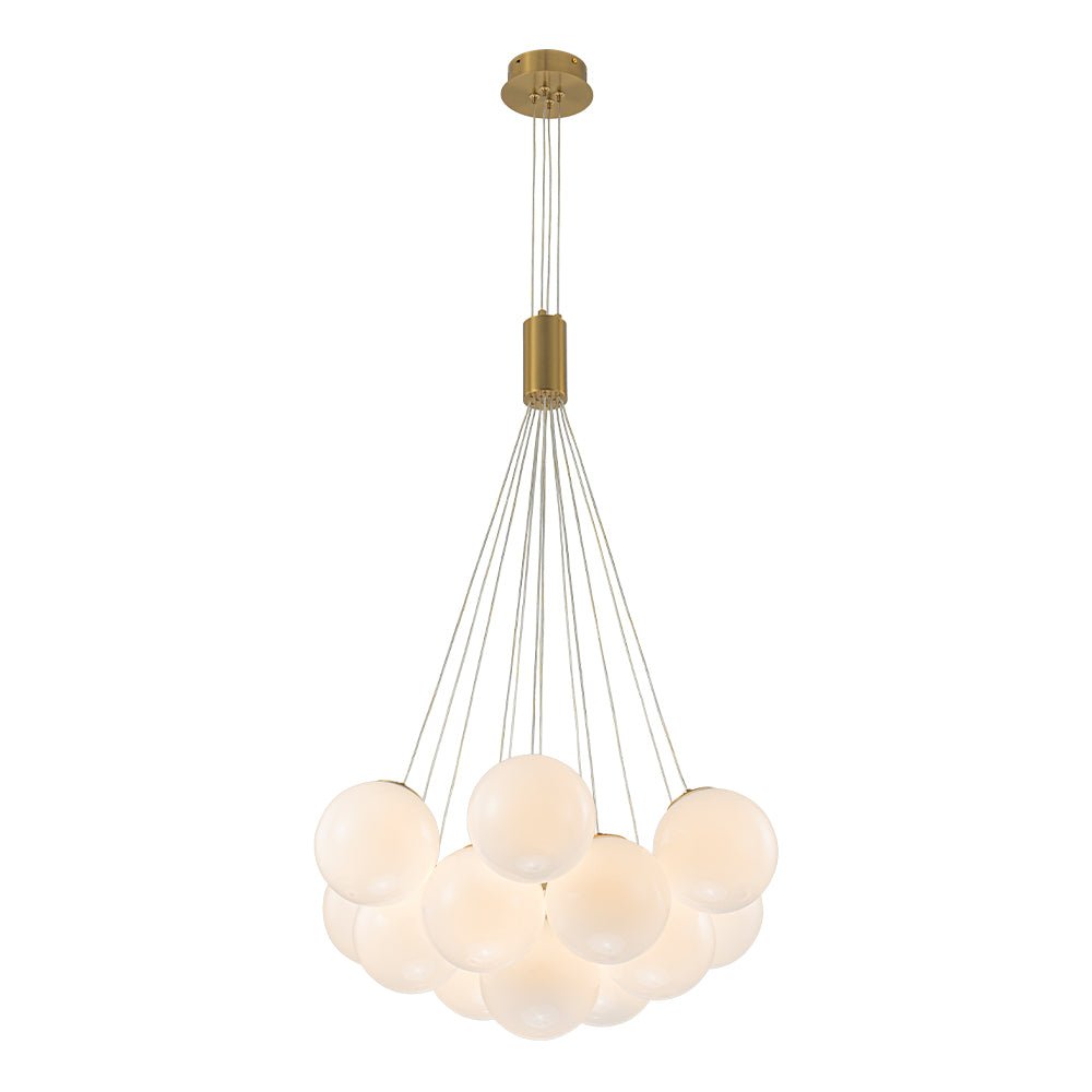 Glam Shine Opal Glass Globe Cluster Bubble Chandelier