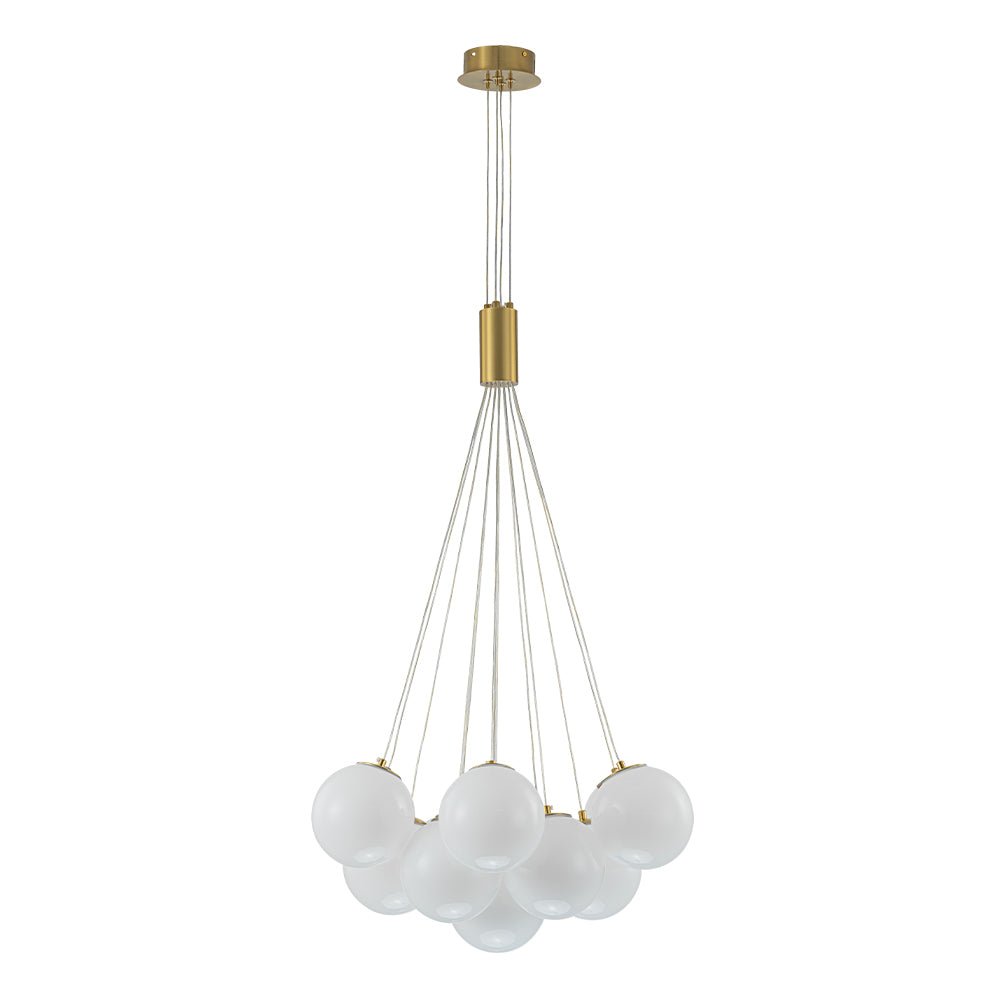 Glam Shine Opal Glass Globe Cluster Bubble Chandelier