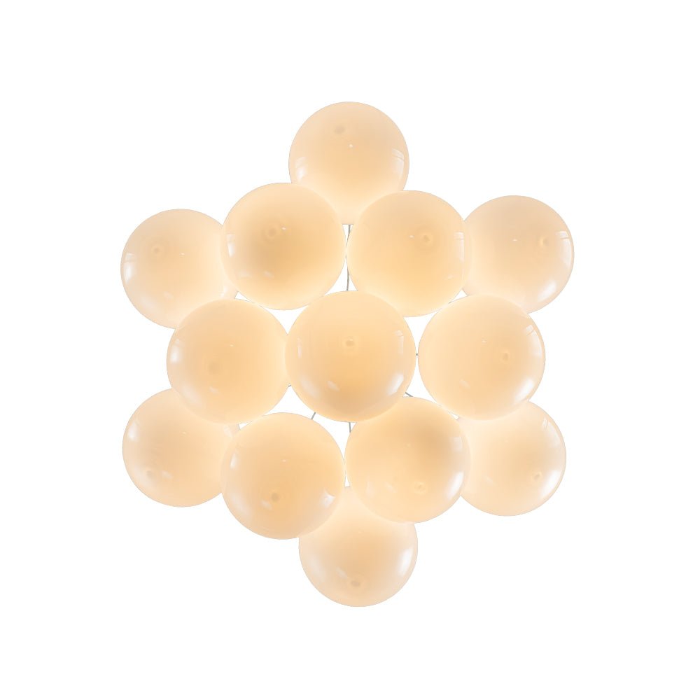 Glam Shine Opal Glass Globe Cluster Bubble Chandelier