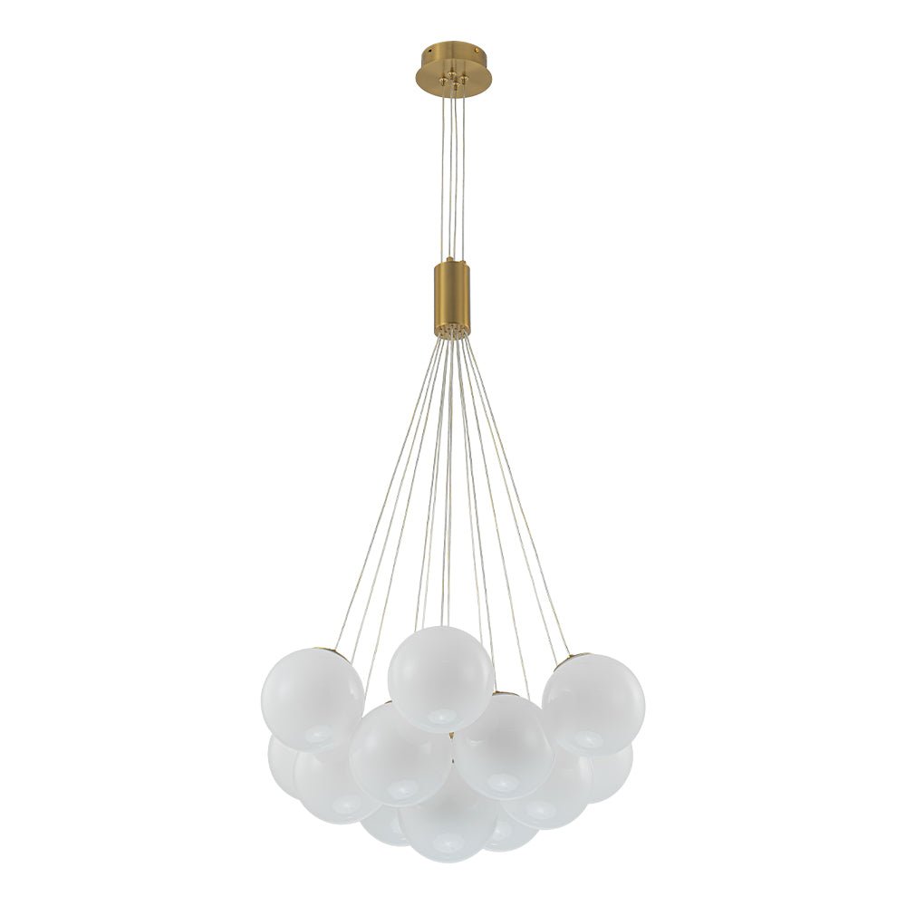 Glam Shine Opal Glass Globe Cluster Bubble Chandelier