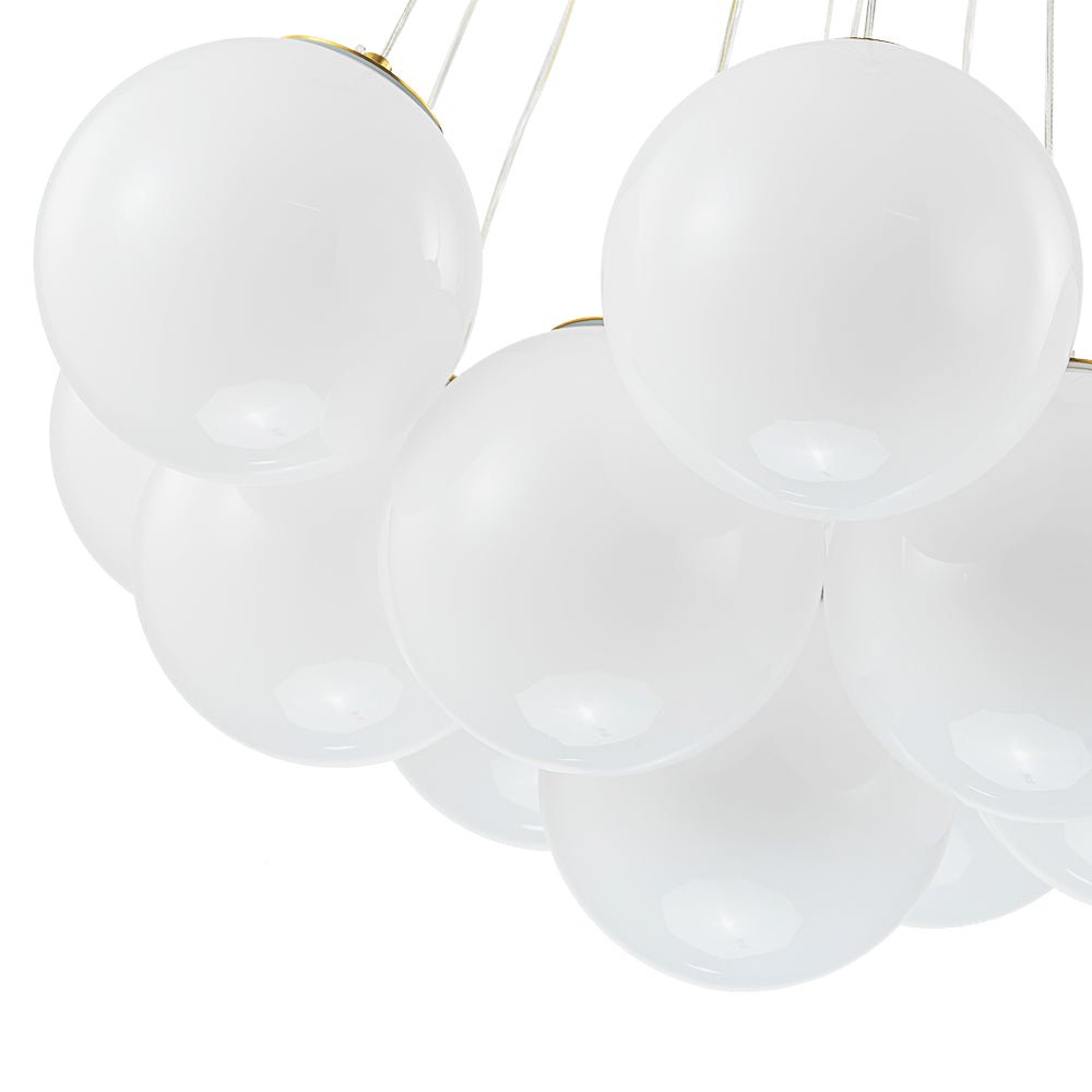 Glam Shine Opal Glass Globe Cluster Bubble Chandelier