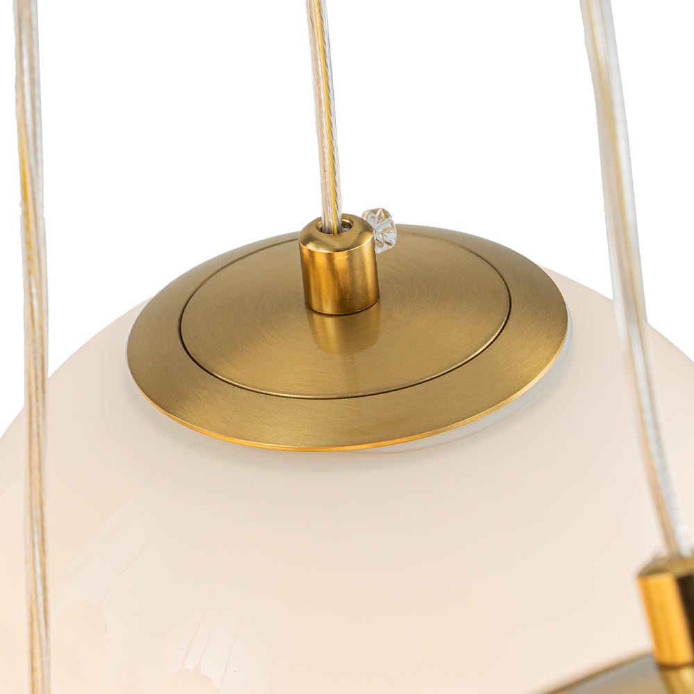 Glam Shine Opal Glass Globe Cluster Bubble Chandelier