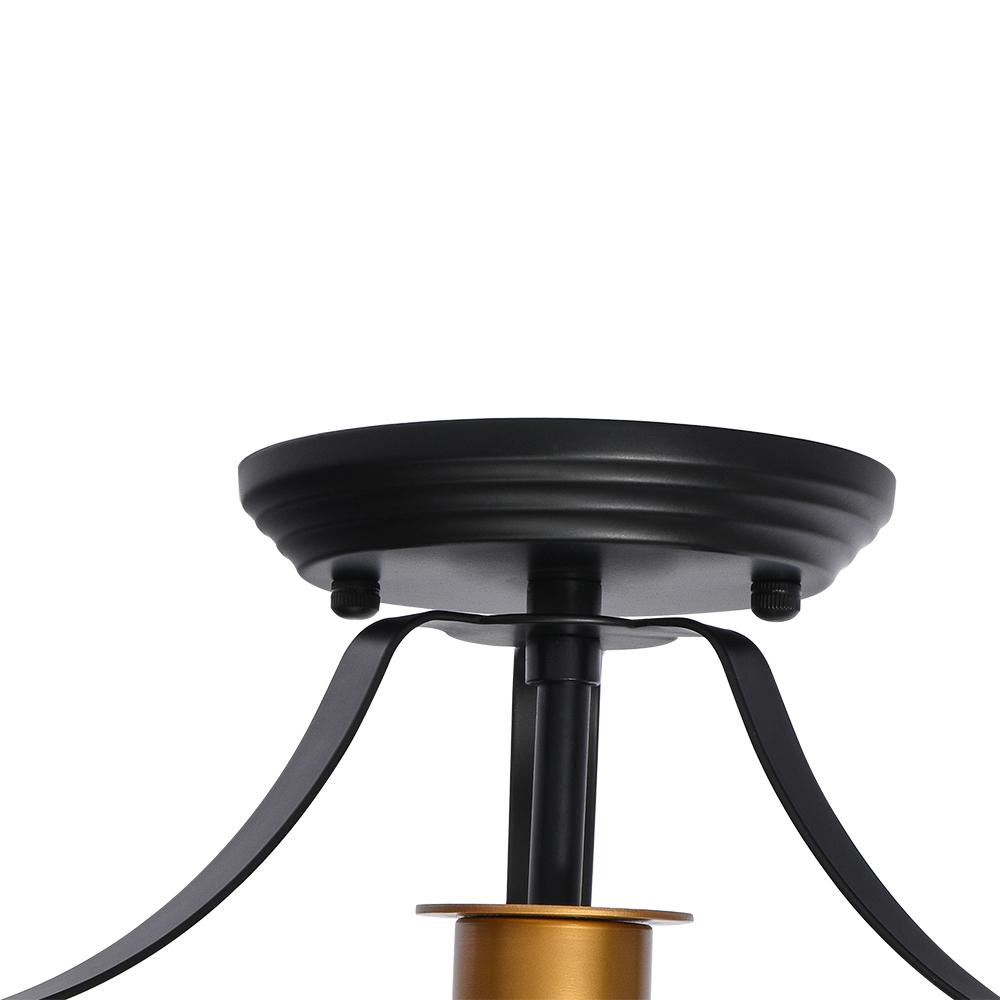 Glass Lantern Semi Flush Mount