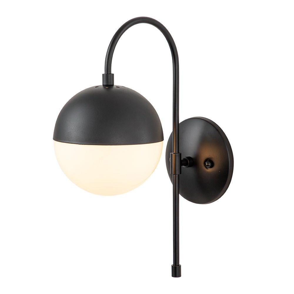 Goose Arm Globe Wall Sconce
