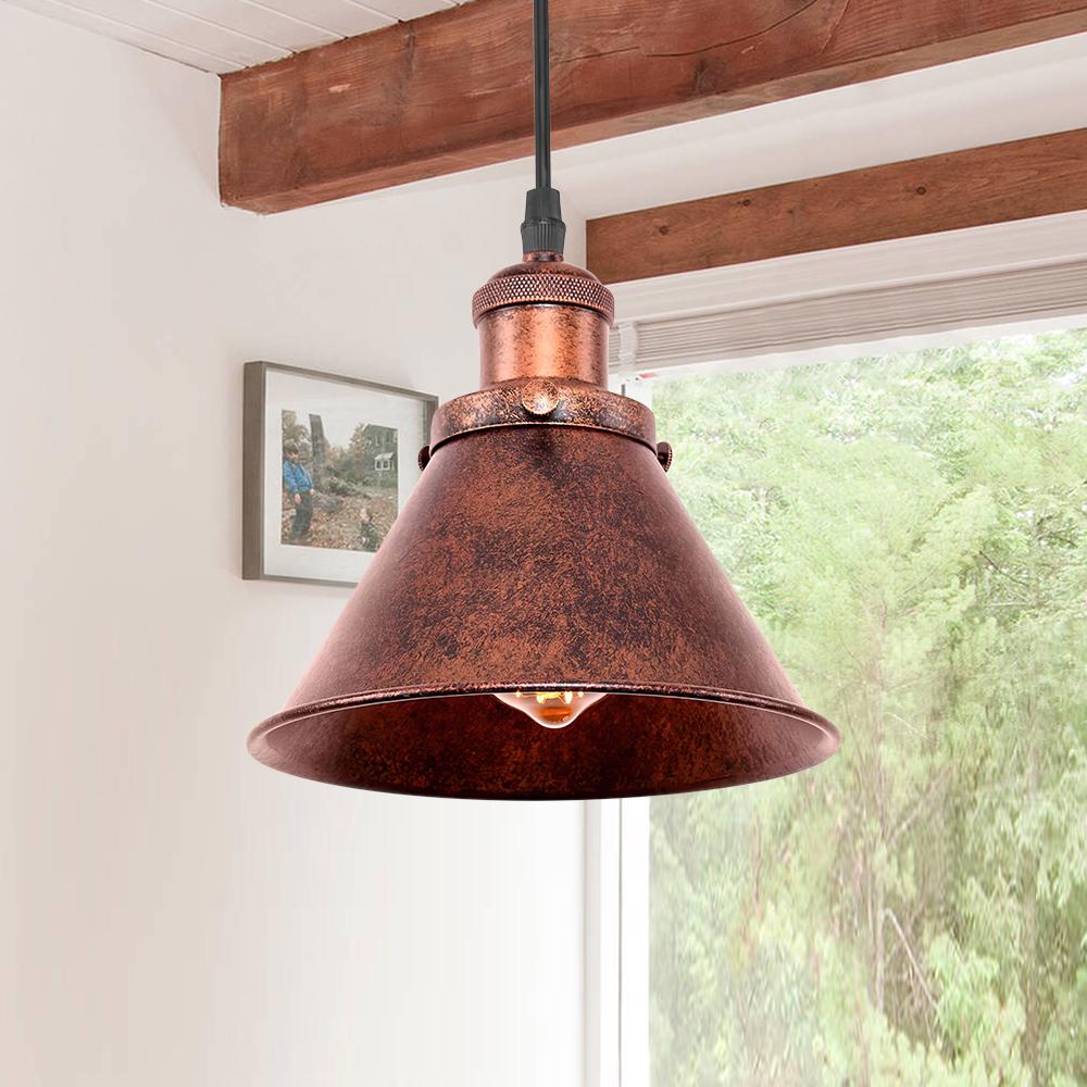 Industrial 1-Light Cone Pendant Light