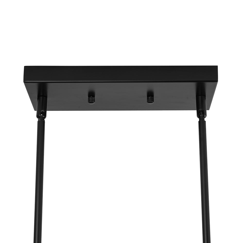 Industrial 8-Light Rectangular Kitchen Island Chandelier