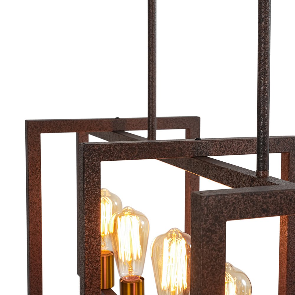 Industrial Farmhouse Rectangular Kitchen Island Pendant