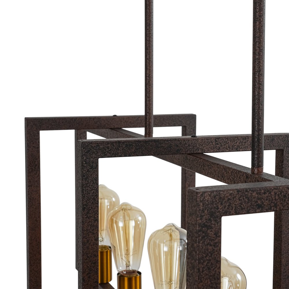 Industrial Farmhouse Rectangular Kitchen Island Pendant