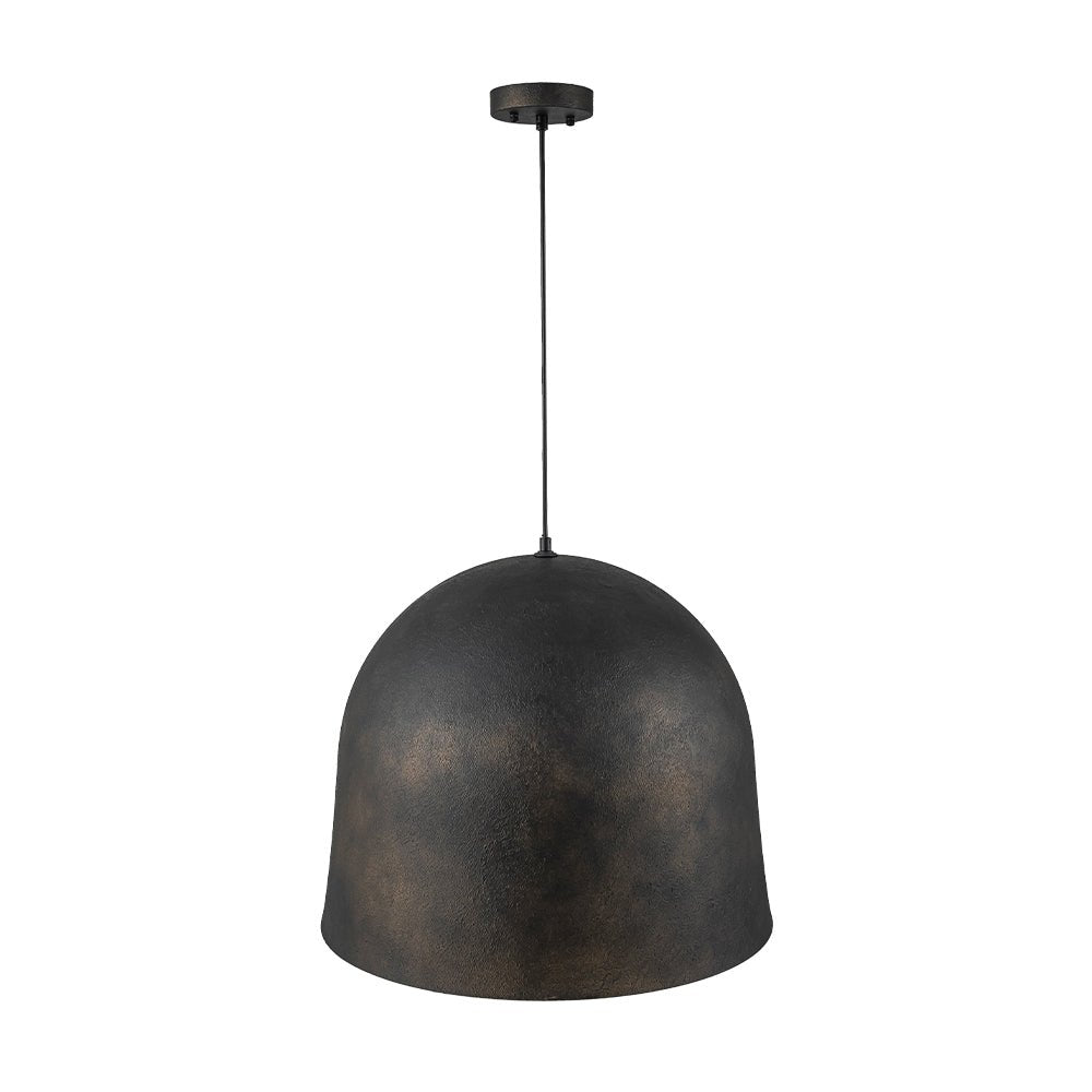 Industrial Oversized Iron Bell Dome Pendant Light Black Gold Powder