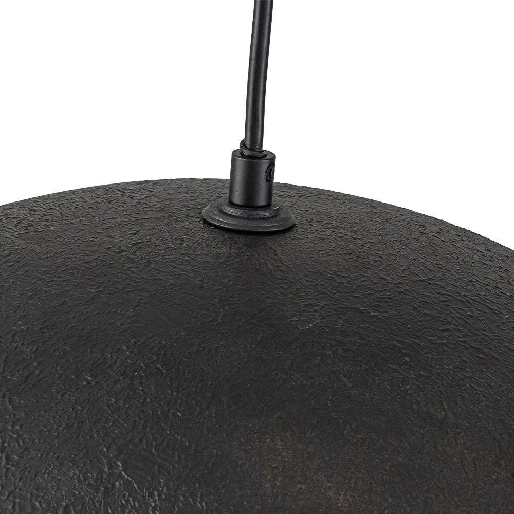 Industrial Oversized Iron Bell Dome Pendant Light Black Gold Powder