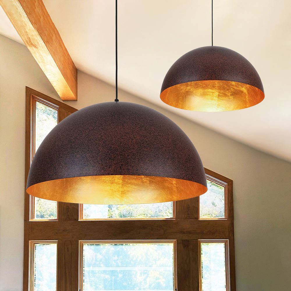 Industrial Oversized Large Metal Dome Pendant Light