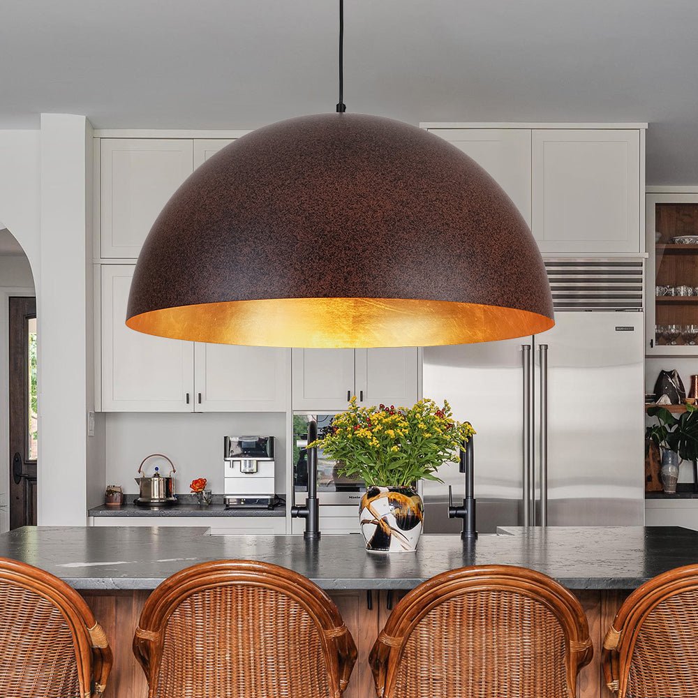 Industrial Oversized Large Metal Dome Pendant Light