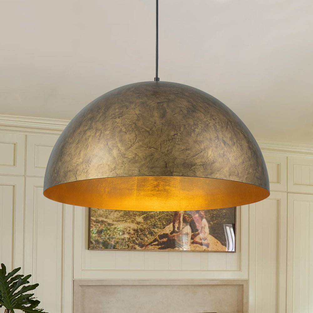 Industrial Oversized Large Metal Dome Pendant Light