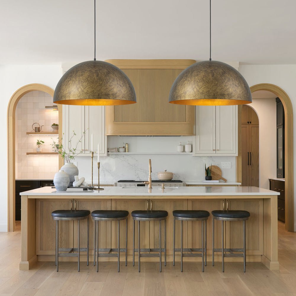 Industrial Oversized Large Metal Dome Pendant Light