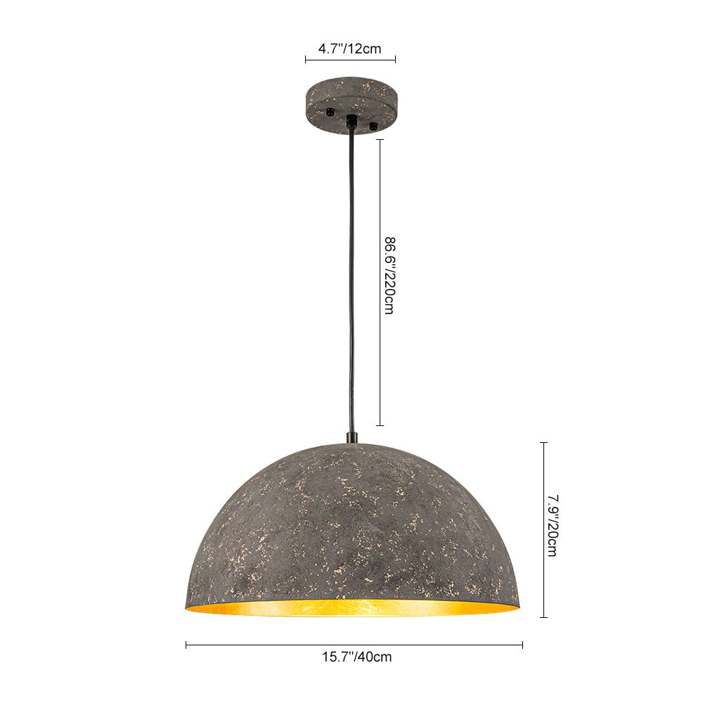 Industrial Oversized Large Metal Dome Pendant Light