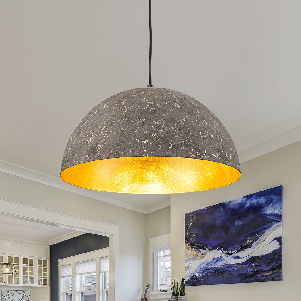 Industrial Oversized Large Metal Dome Pendant Light